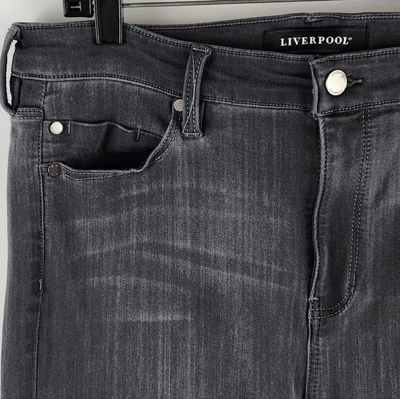 Liverpool Jeans Womens 14/32 The High Rise Ankle Meteorite Wash Gray (30x27) - Picture 3 of 10